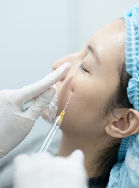 woman treating under-eye bags in Montgomery County