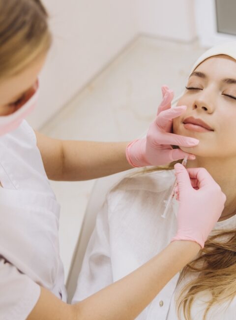 woman getting full facial balancing in Gaithersburg