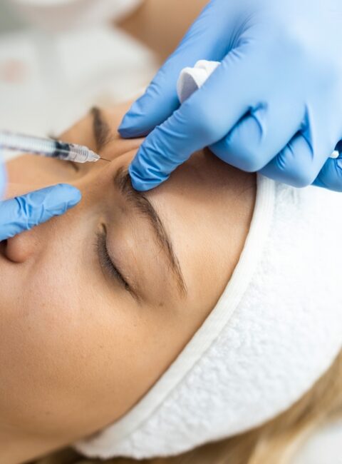 woman at a same-day Botox appointment in Olney