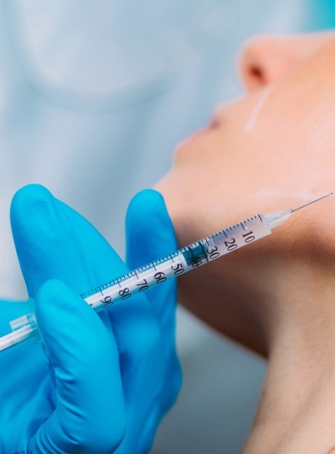 woman getting jaw filler in Silver Spring